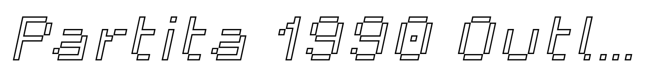 Partita 1990 Outline Italic